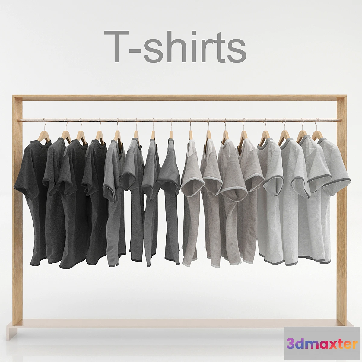 1284430 - Set of clothes on a hanger 3D Max