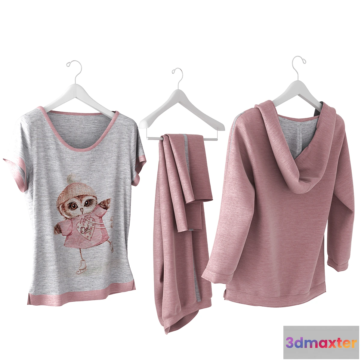 1285278 - Sports clothing on hangers 3D Max