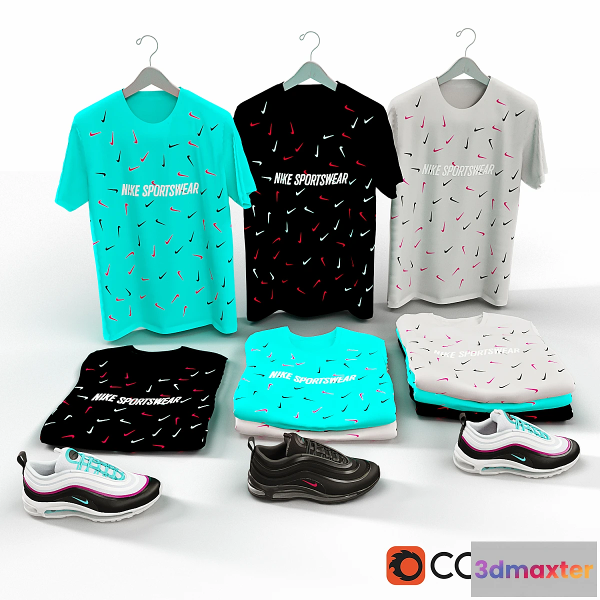 1294000 - Nike Airmax set 3D Max