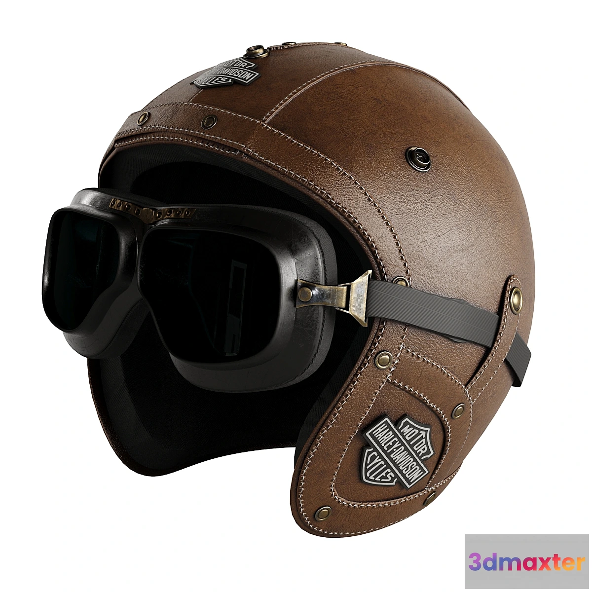 1302913 - Leather moto helmet 3D Max