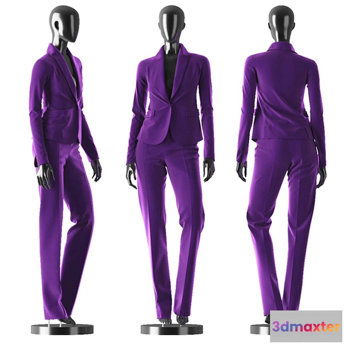 1309473 - Woman Purple Suit 3D Max