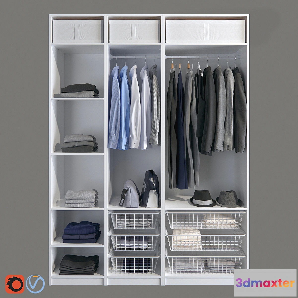1319050 - Wardrobe PAX from IKEA 3D Max