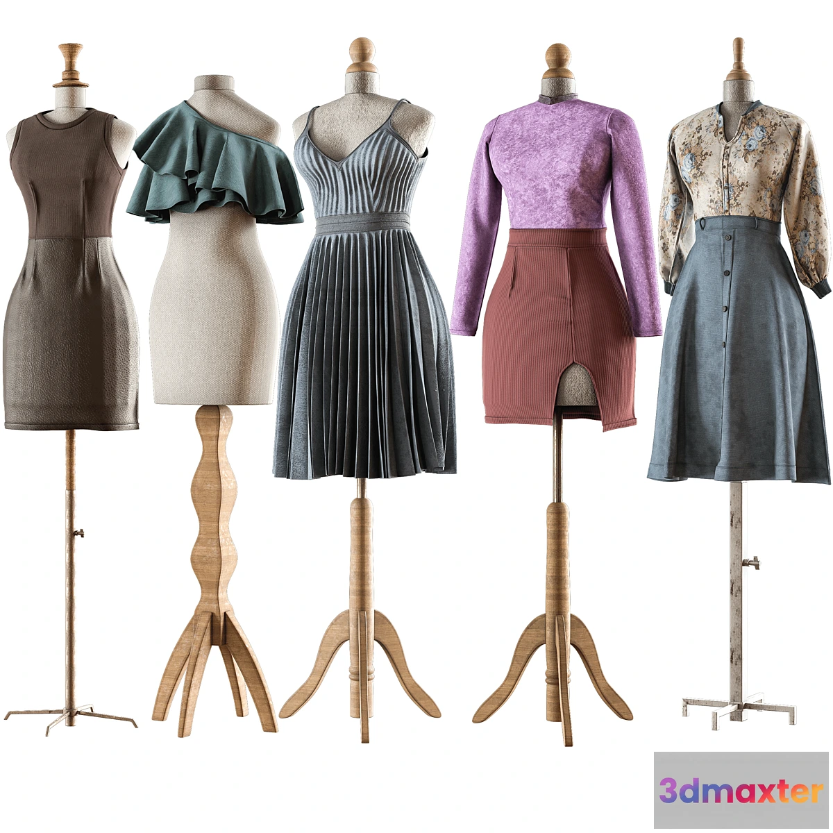 1352790 - sewing mannequin with clothes PBR_low poly 4k 3D Max