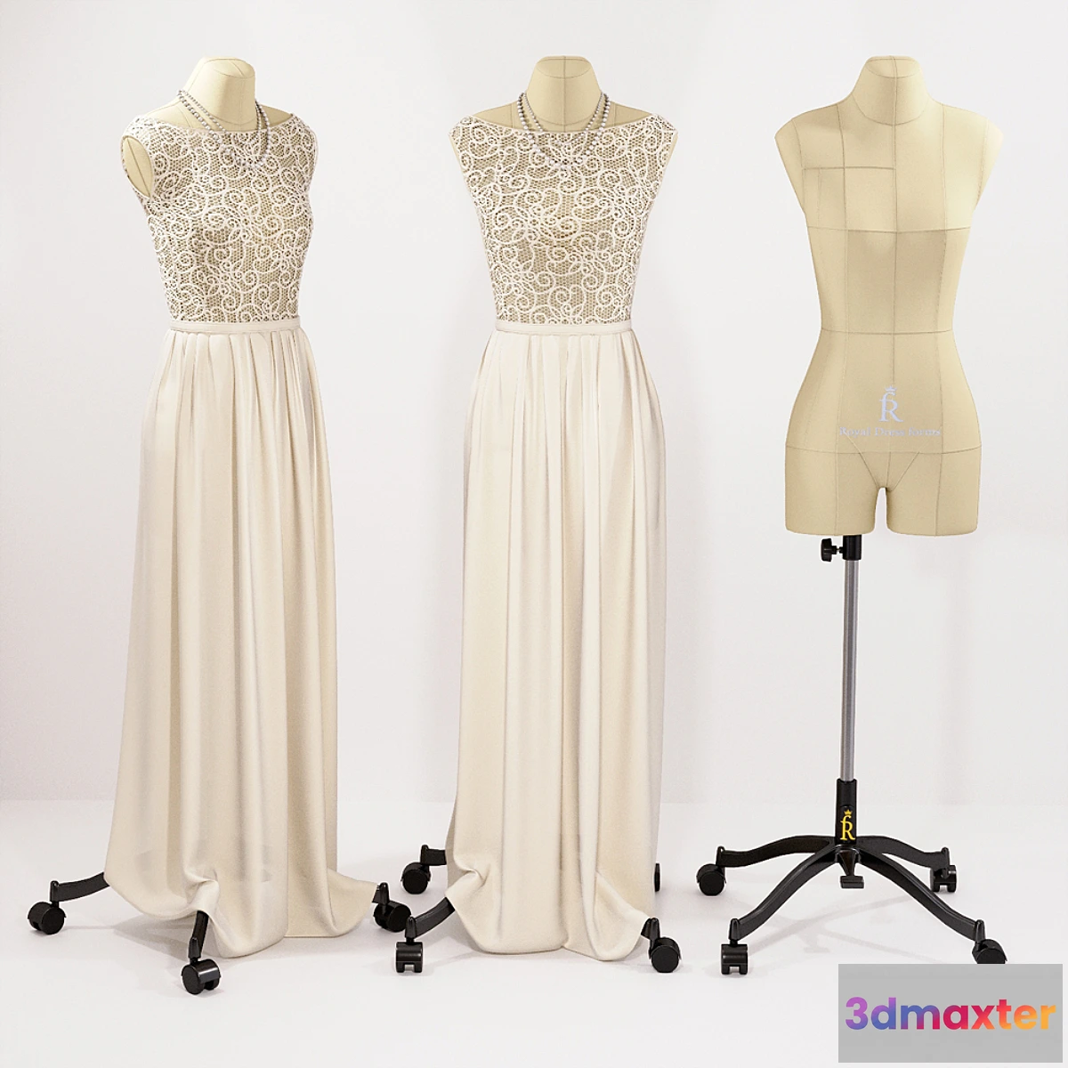 1411452 - Wedding dress 3D Max