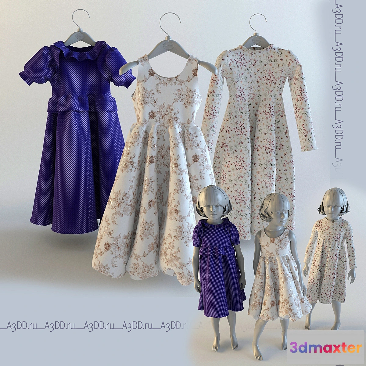 1427472 - Flower Girl Dresses 3D Max