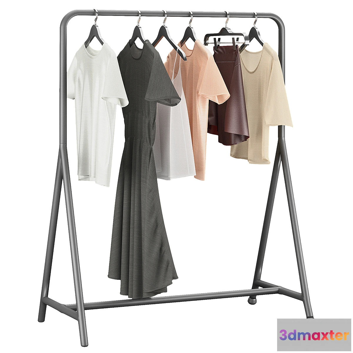 1461218 - IKEA Turbo Clothes Rack with Clothes Set 3D Max