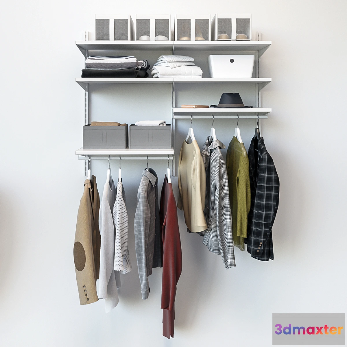 1465312 - ikea BOAXEL BOAXEL wardrobe 3D Max