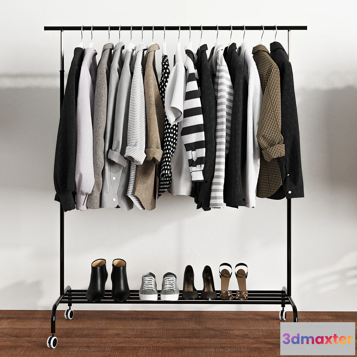 1467152 - Clothes Ikea RIGGA RIGGA Floor hanger 3D Max