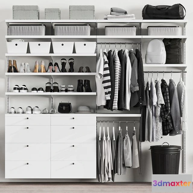 1547726 - Wardrobe 14 clothes black and white 3D Max