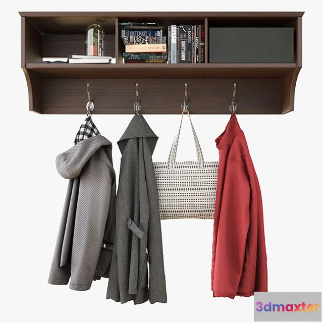 1550283 - Wall Shelf With Clothes 3D Max