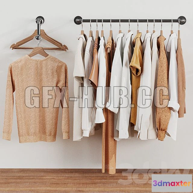 1557885 - Wardrobe 18 Clothes Loft Clothes 3D Max