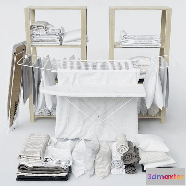 1559817 - Set for laundry with shelves Gorm 3D Max