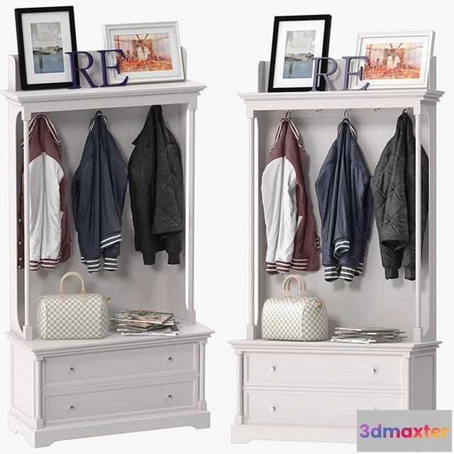 1560608 - Hallway 01 with jackets 3D Max