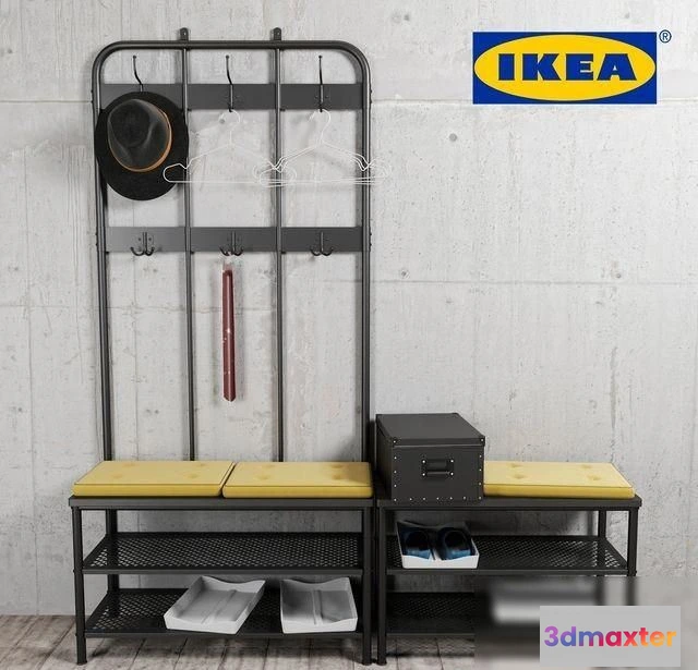1563870 - Ikea Pinning hallway 3D Max
