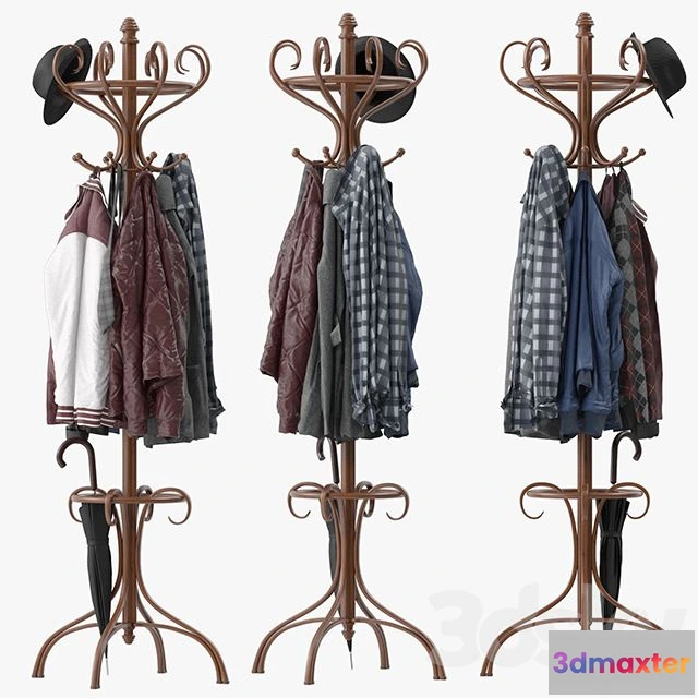 1566296 - Bentwood Hat & Coat Stand 3D Max