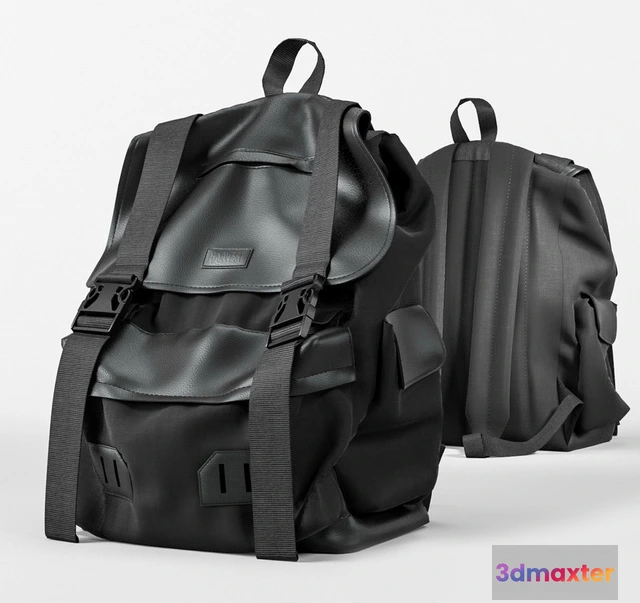 1594764 - decoration - Backpack Universal Black 3D Max