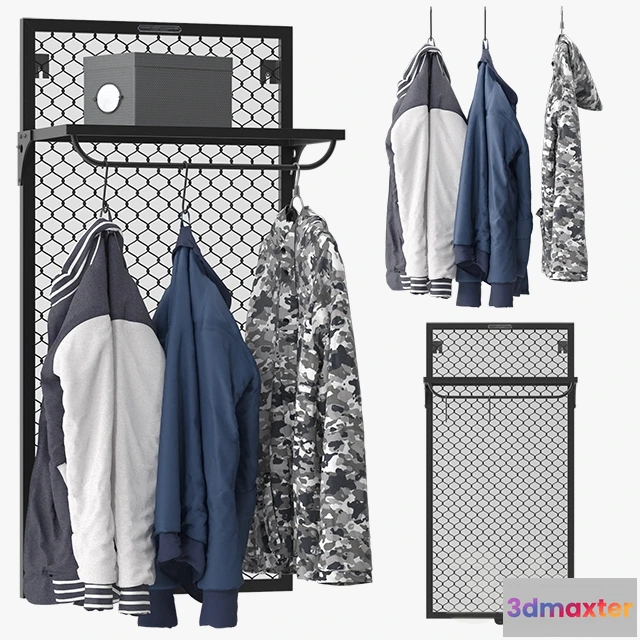 1594820 - decoration - Noodles Wall Coat Rack 3D Max