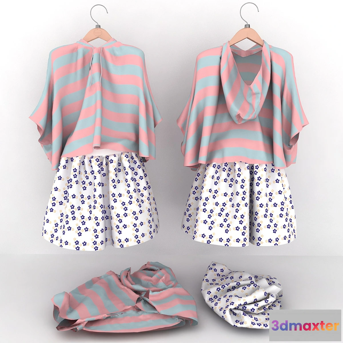 1594852 - decoration - Kids clothes set 3D Max