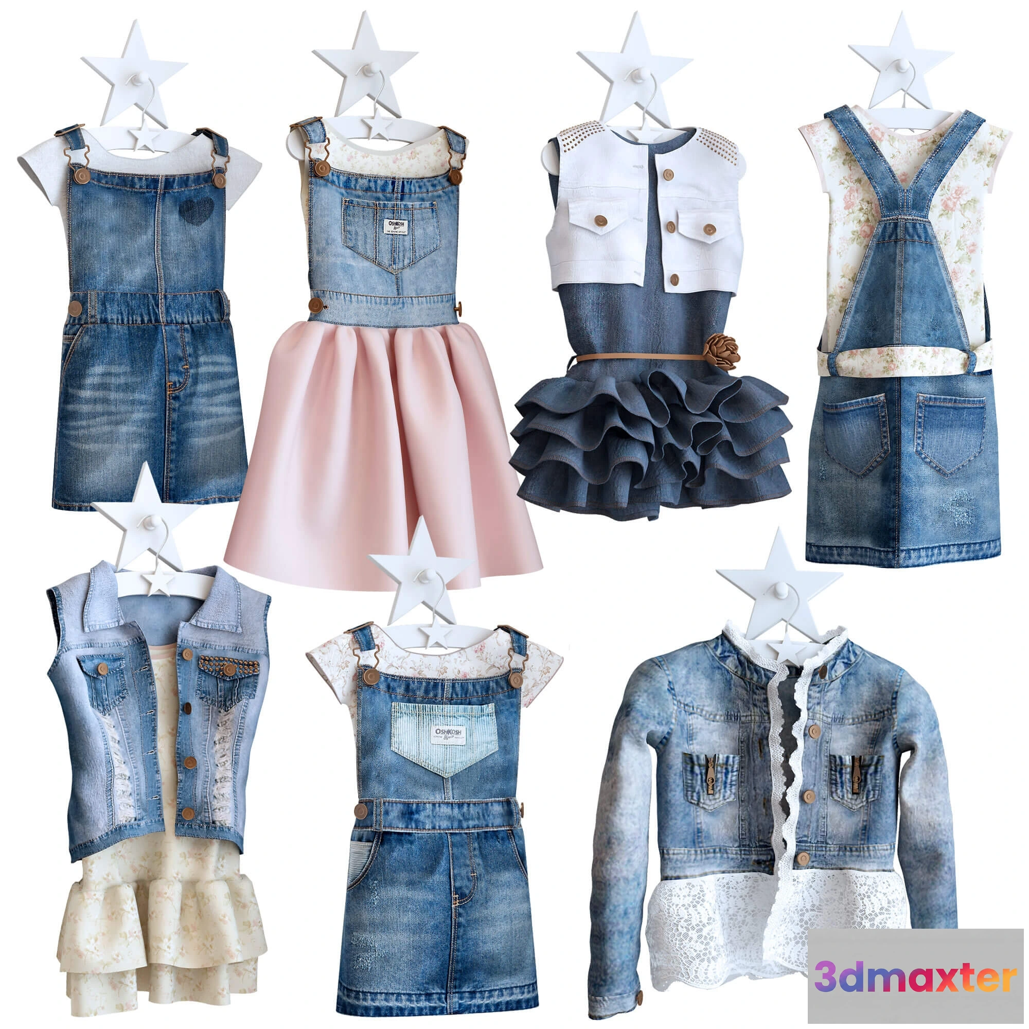 1594868 - decoration - Children Jeans Dresses 3D Max
