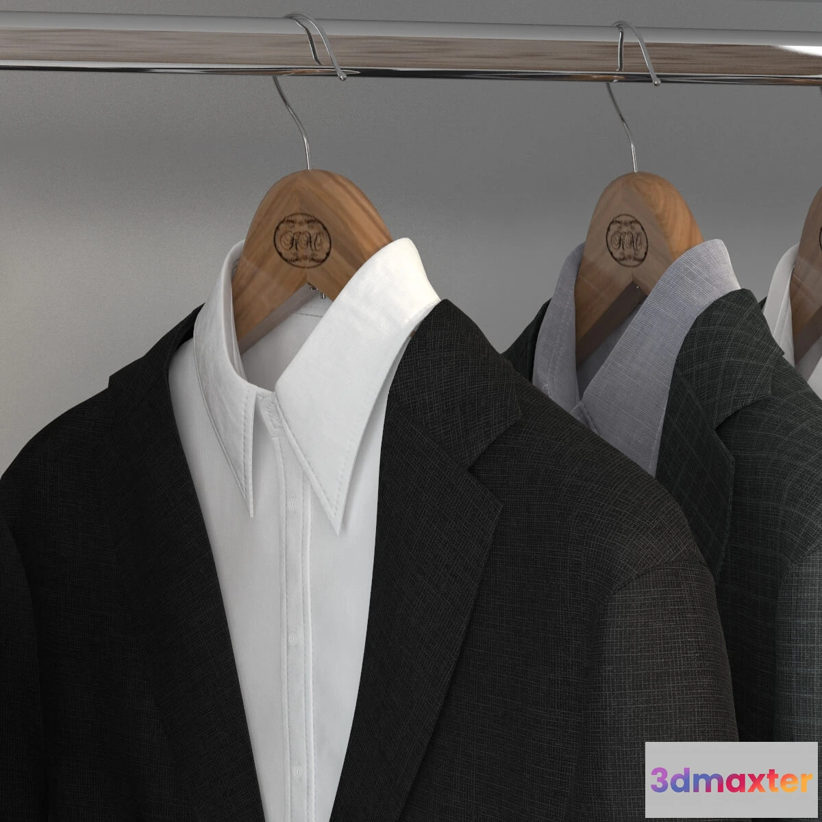 1594888 - decoration - Wardrobe with men clothes 3D Max