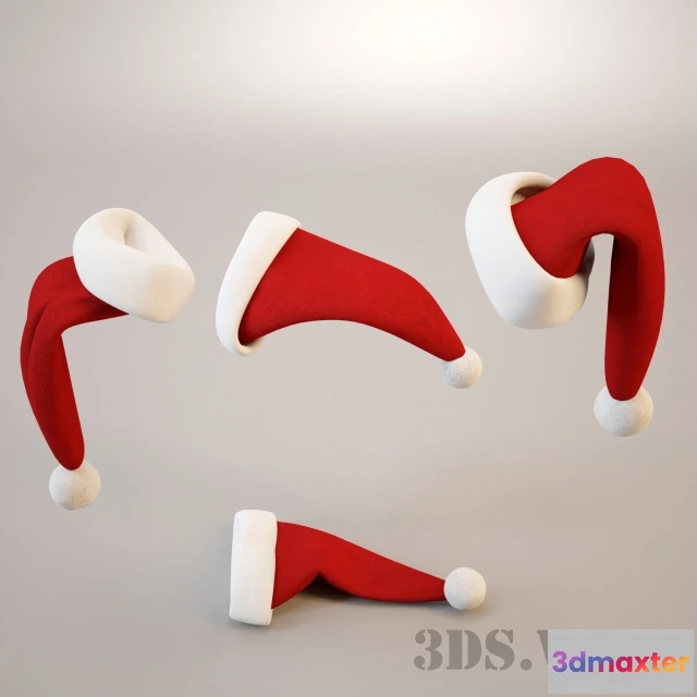 1595092 - decoration - Santa Claus hats 3D Max