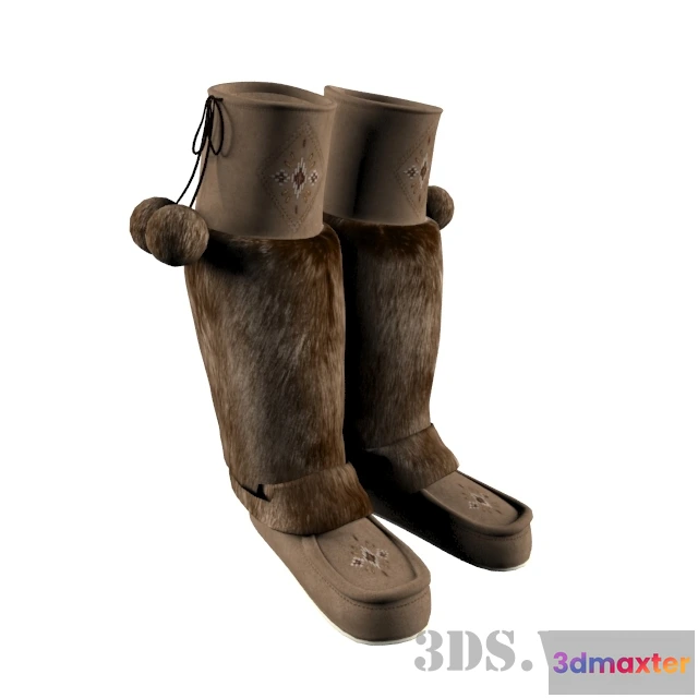 1595106 - decoration - Women’s fur boots 3D Max