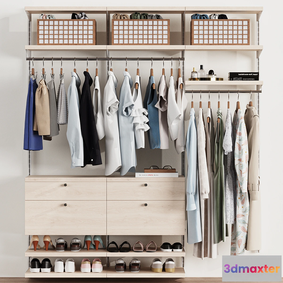 591058 - Wardrobe wall module dresses clothes 2