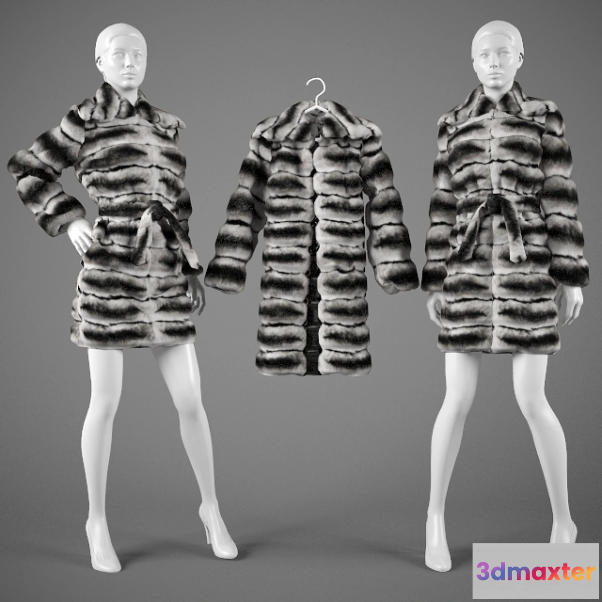 629757 - Chinchilla fur coat.