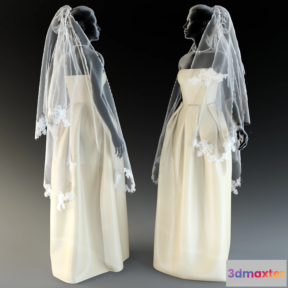 651037 - wedding dress with veil-2