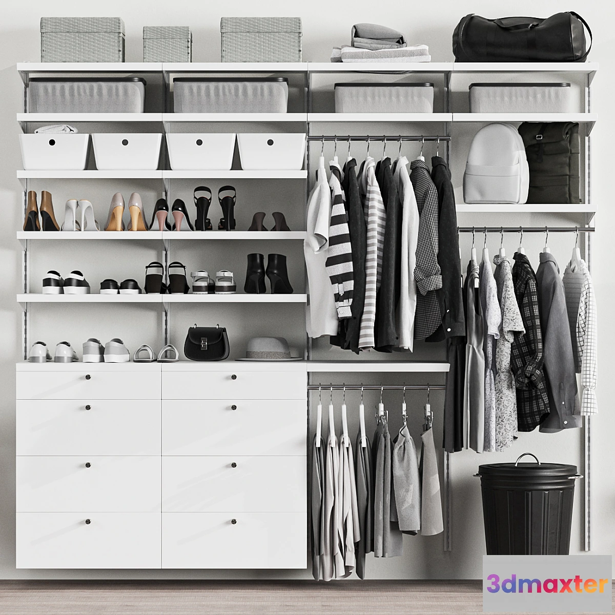 705204 - Wardrobe 14 clothes black and white