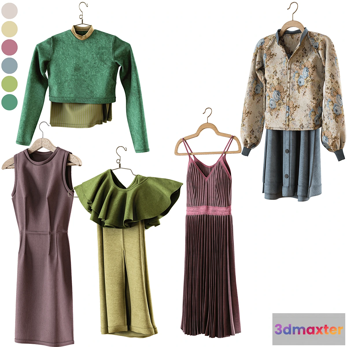 705236 - set of clothes on hanger PBR_low poly 4k