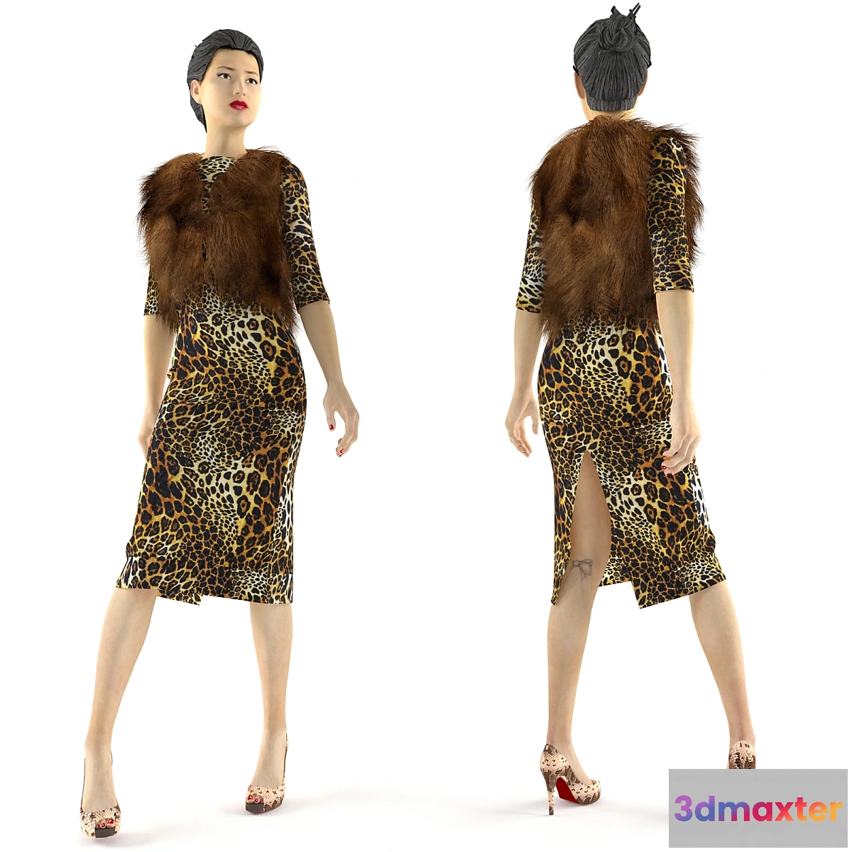 803872 - girl in a fur vest