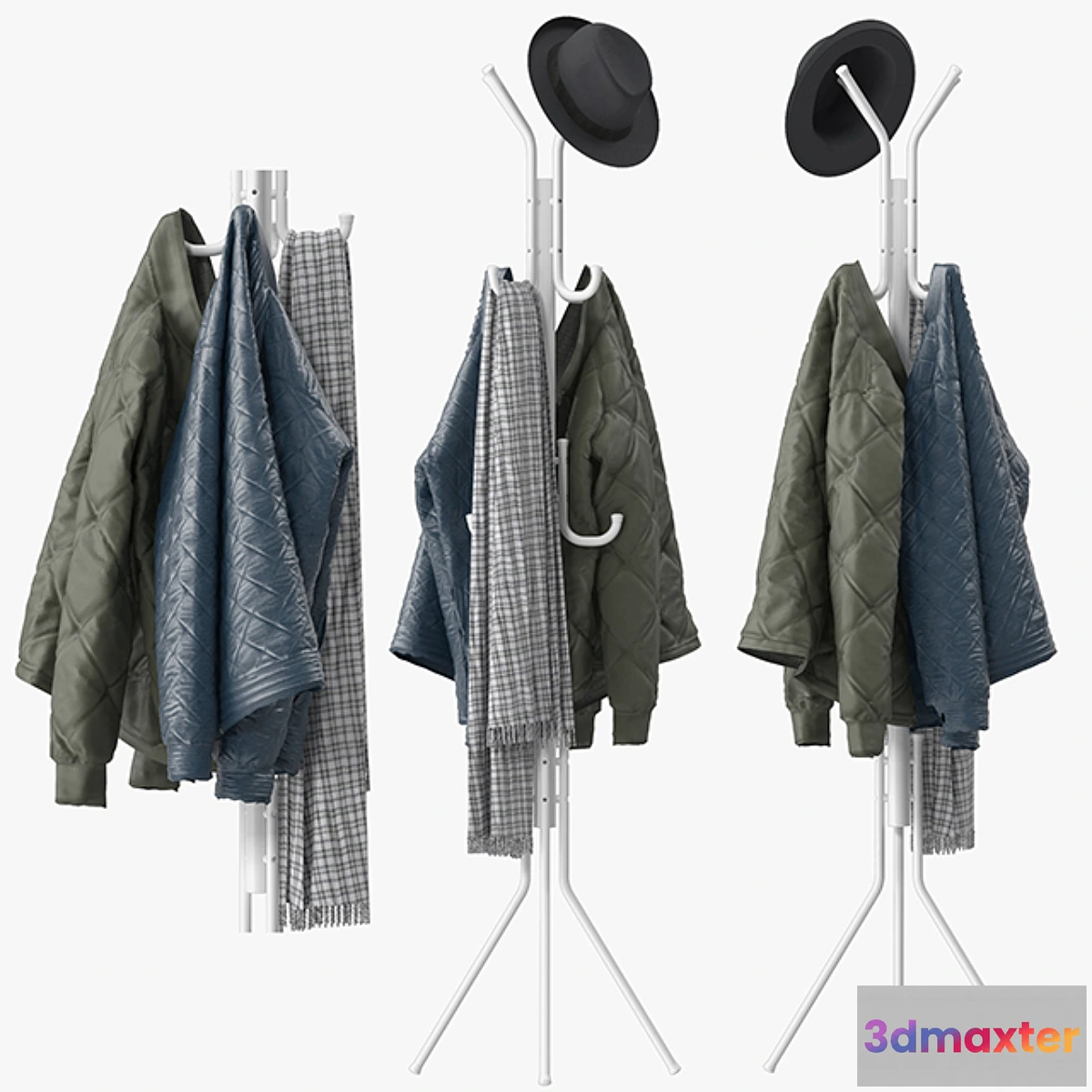 822050 - Metal Tripod Stand Coat Rack - No.5