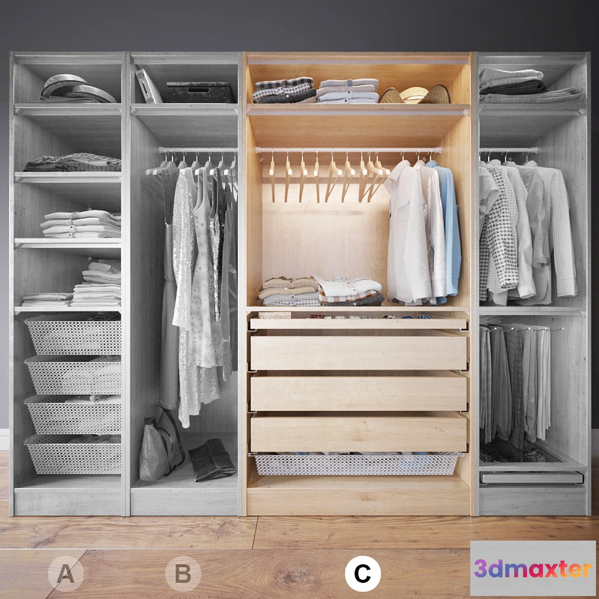 886556 - Clothes in the closet section C 3-4