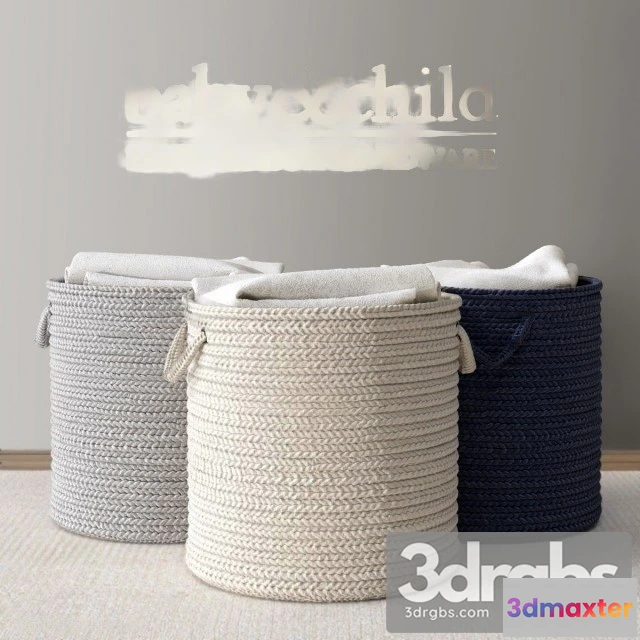 919234 - Braided Wool Hamper
