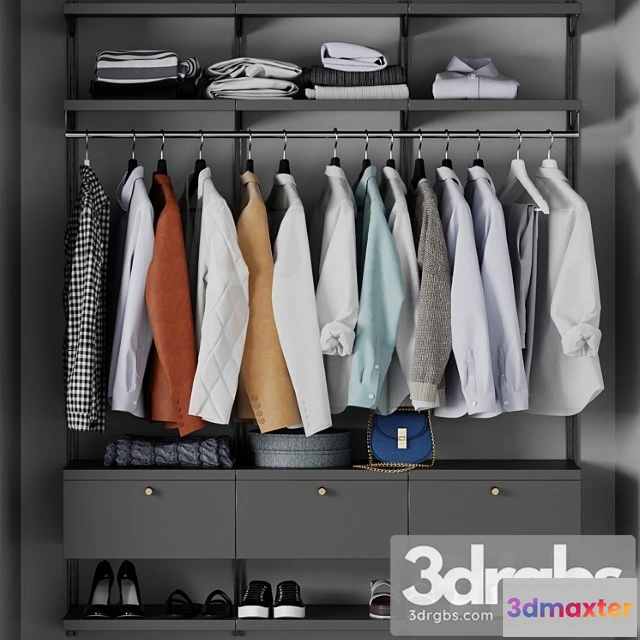 919708 - Wardrobe Wall Module Clothes Tslothes