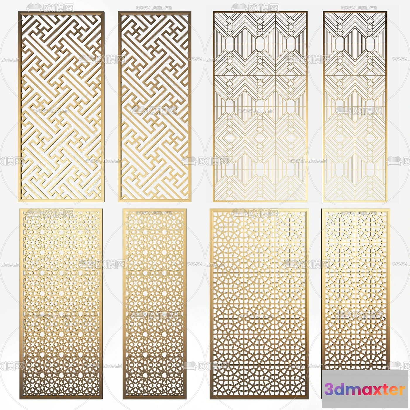 1686738 - CNC Panels 3D Models - CNC Wall 3D Blocks - 003 - VRAY Render 3D Max