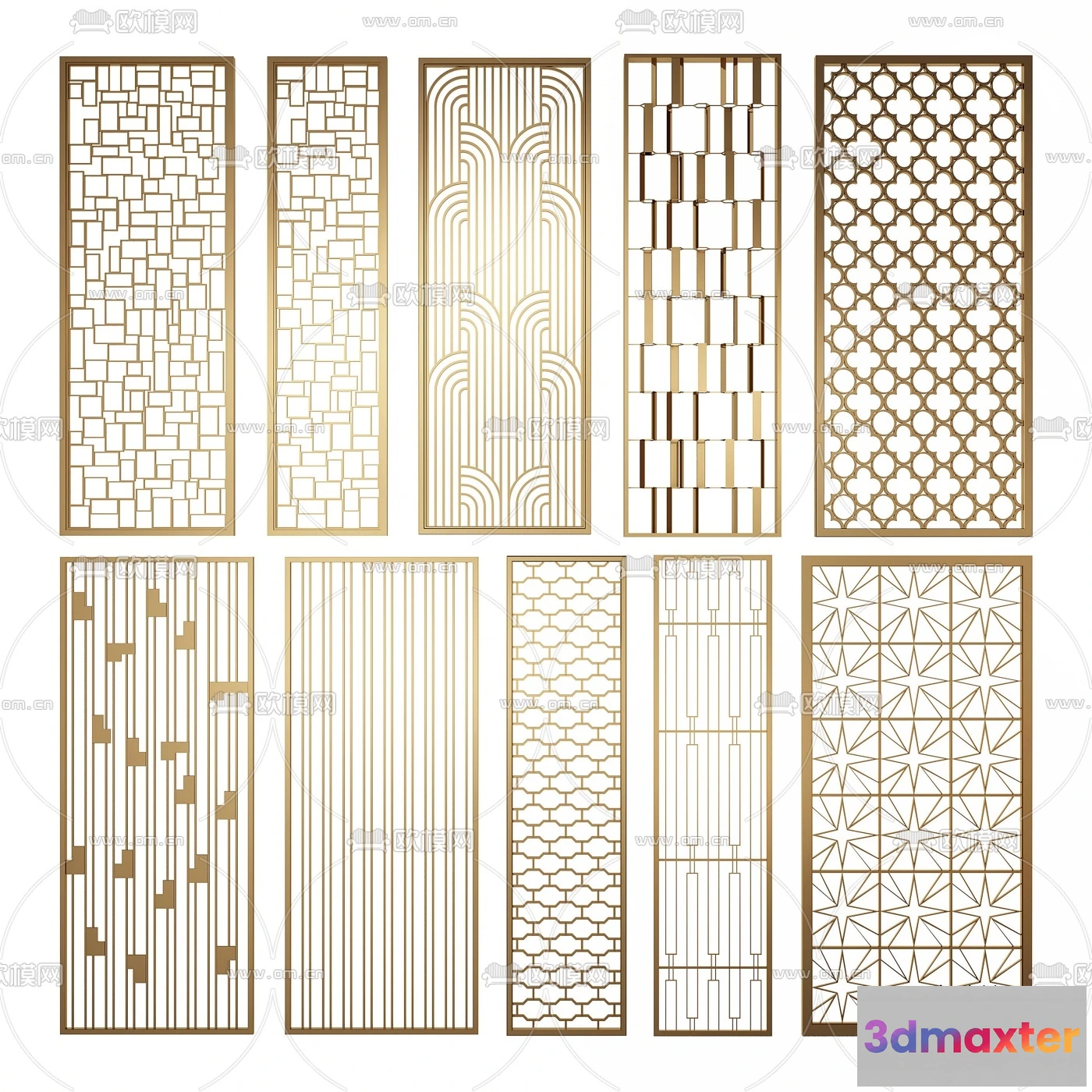 1686780 - CNC Panels 3D Models - CNC Wall 3D Blocks - 024 - VRAY Render 3D Max