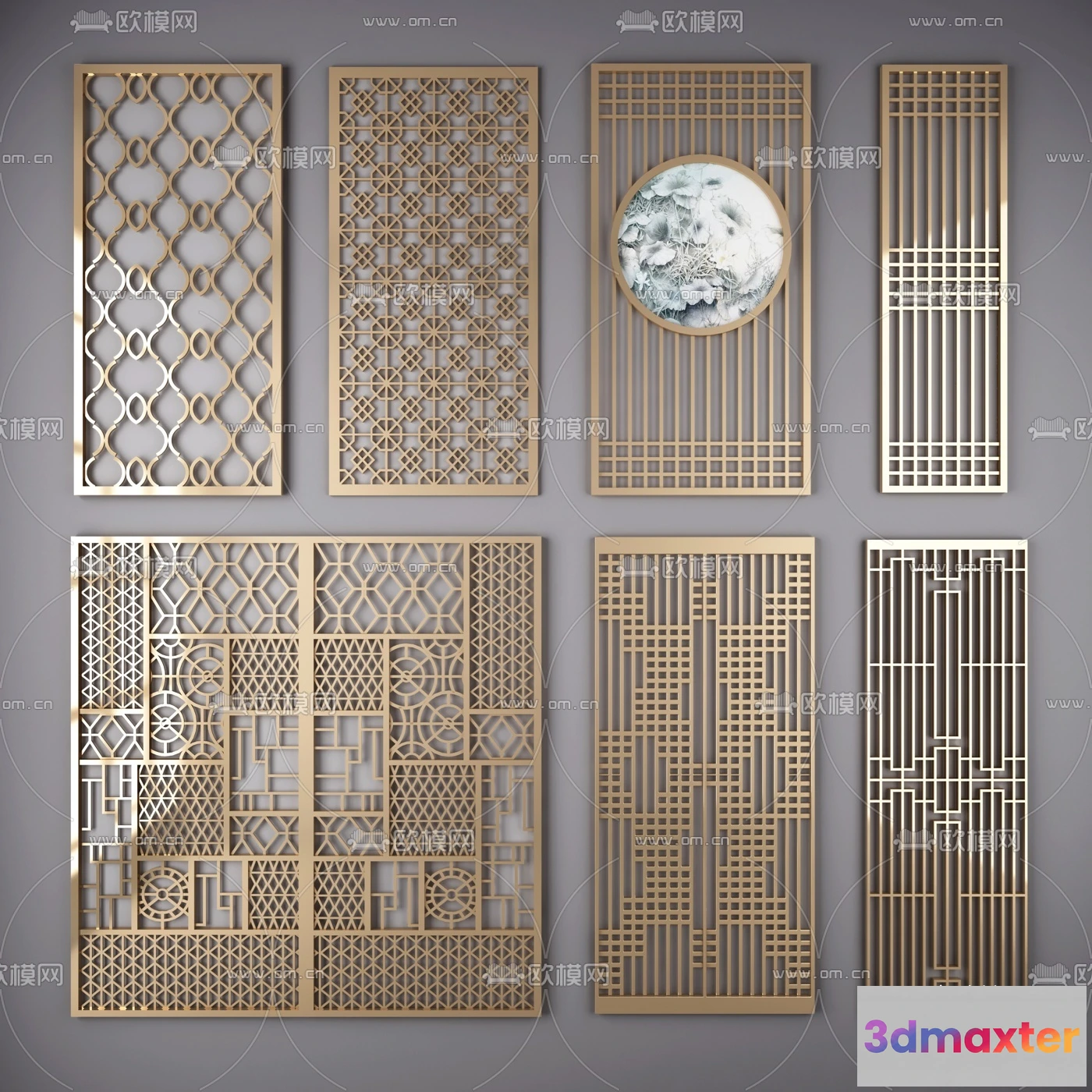 1686790 - CNC Panels 3D Models - CNC Wall 3D Blocks - 029 - VRAY Render 3D Max