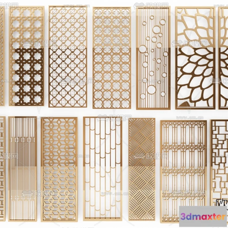 1686858 - CNC Panels 3D Models - CNC Wall 3D Blocks - 063 - VRAY Render 3D Max