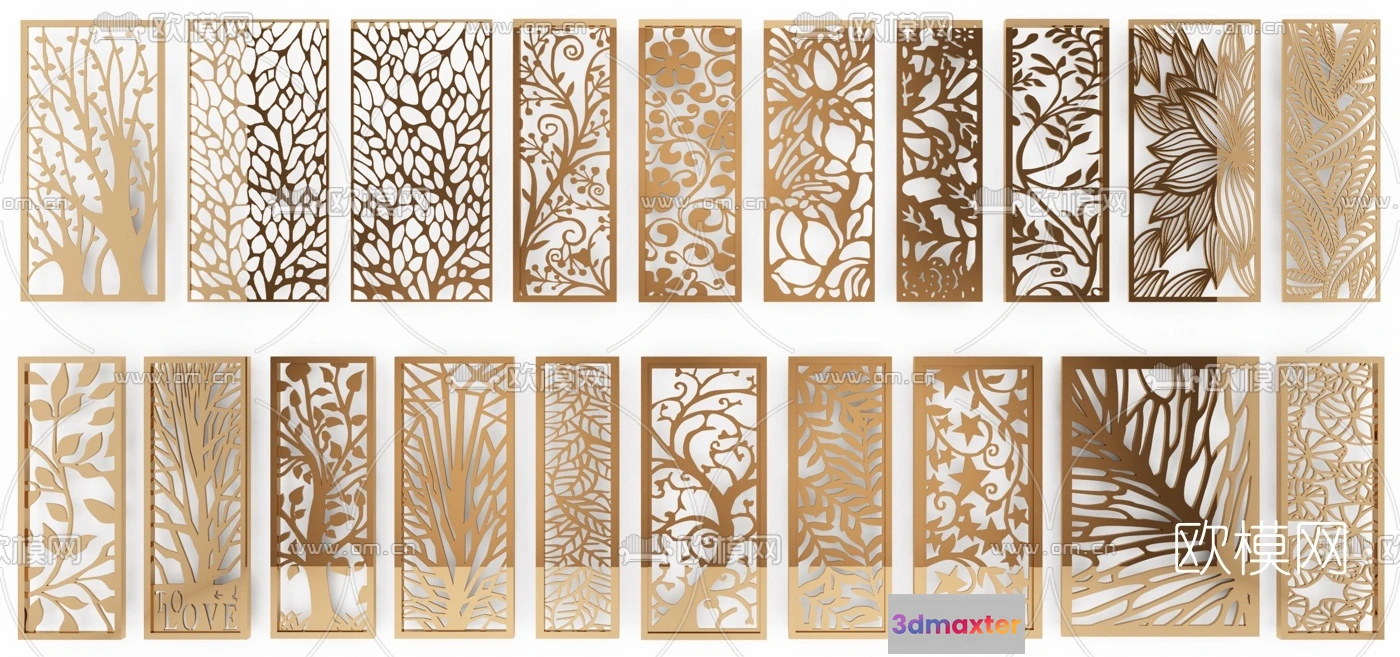 1686864 - CNC Panels 3D Models - CNC Wall 3D Blocks - 066 - VRAY Render 3D Max