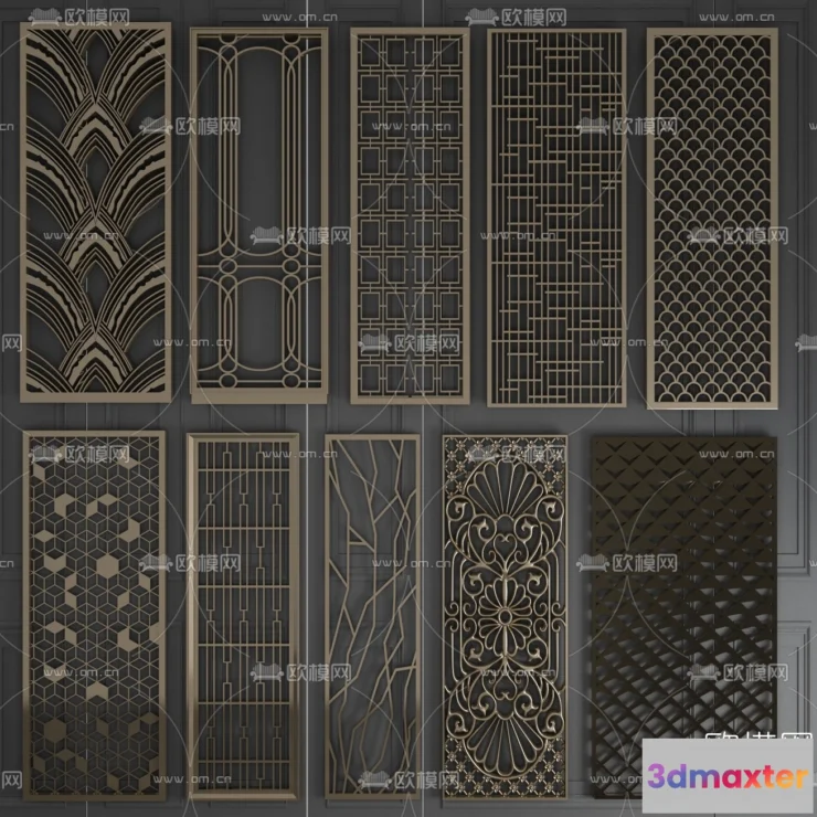 1686876 - CNC Panels 3D Models - CNC Wall 3D Blocks - 072 - VRAY Render 3D Max