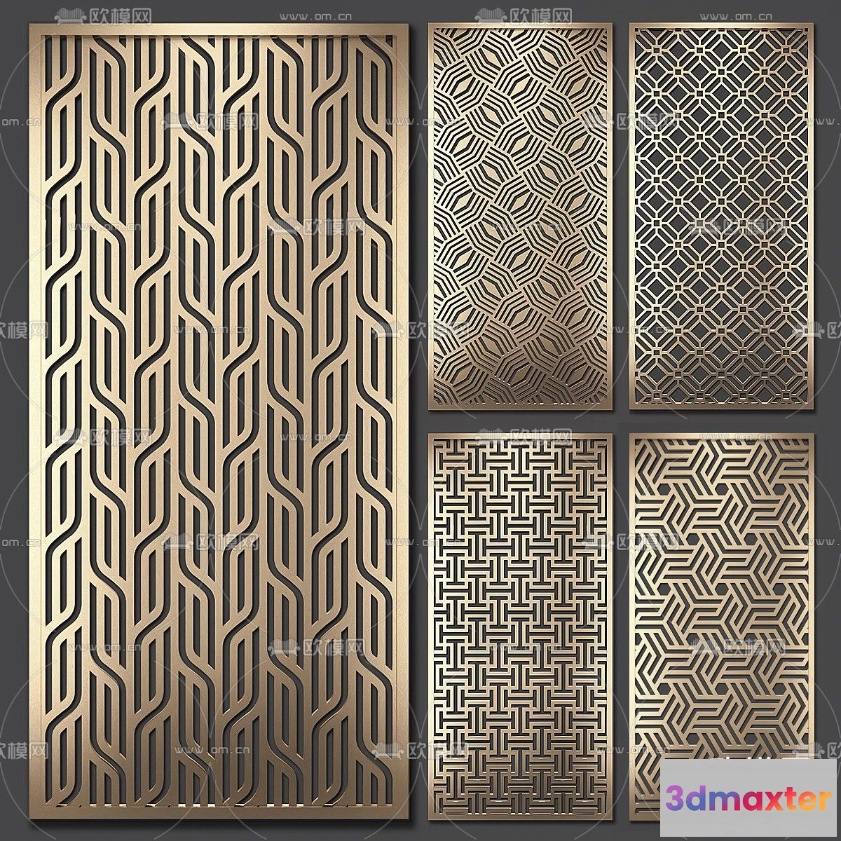 1686902 - CNC Panels 3D Models - CNC Wall 3D Blocks - 085 - CORONA Render 3D Max