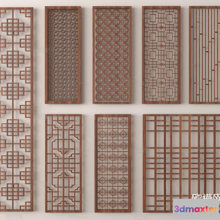 1686944 - CNC Panels 3D Models - CNC Wall 3D Blocks - 106 - VRAY Render 3D Max