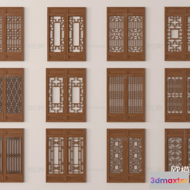 1686956 - CNC Panels 3D Models - CNC Wall 3D Blocks - 112 - VRAY Render 3D Max