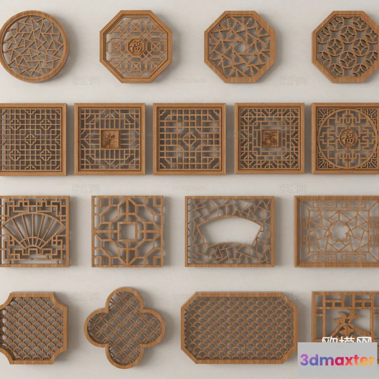 1686970 - CNC Panels 3D Models - CNC Wall 3D Blocks - 119 - VRAY Render 3D Max