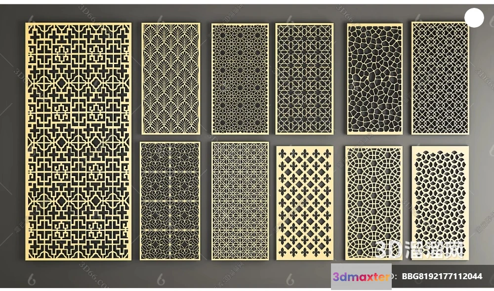 1686972 - CNC Panels 3D Models - CNC Wall 3D Blocks - 120 - VRAY Render 3D Max