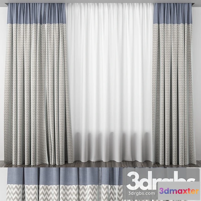 1017706 - Blue curtains with arrows