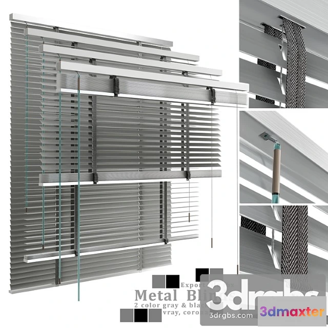 1018346 - Metal blinds black & gray