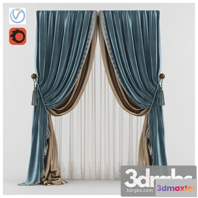 1018582 - The curtain 3 blue